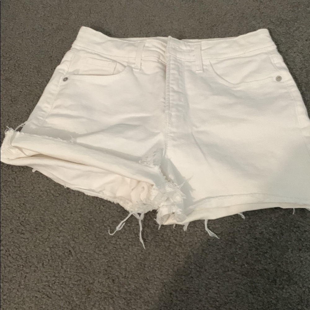 Madewell White Jean Shorts